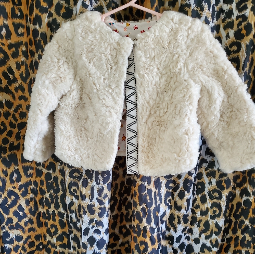 Ivory Faux Fur Coat
